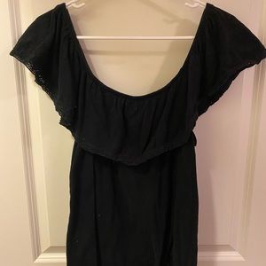 Black Off the Shoulder Shirt